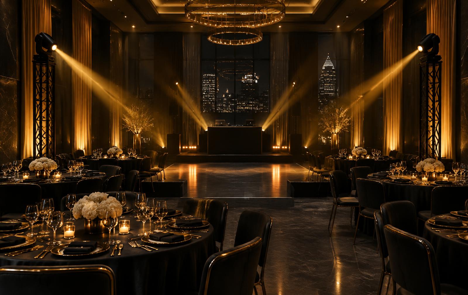 Elegant Montreal corporate gala with professional DJ production
